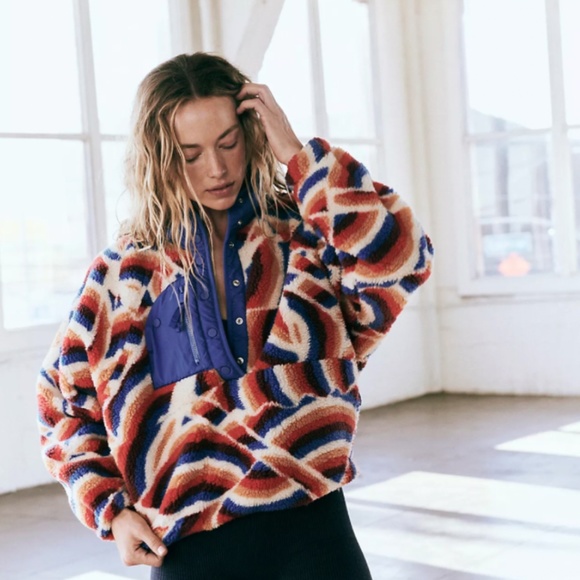 Free People Jackets & Blazers - Free People | FP Movement | Hit The Slopes Printed Pullover | Sold Out Color/Sz
